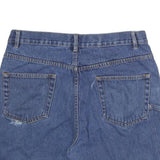 Womens Blue Cotton Denim Casual Shorts M W34 Comfortable Classic Fit Workwear