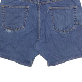 Womens Blue Cotton Denim Casual Shorts M W34 Comfortable Classic Fit Workwear