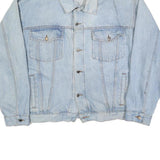 WRANGLER Mens Blue Denim Jacket 2XL Cotton Classic Button Closure Casual