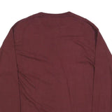 CHAMPION Mens Maroon Long Sleeve Crew Neck T-Shirt Cotton Blend L