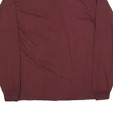 CHAMPION Mens Maroon Long Sleeve Crew Neck T-Shirt Cotton Blend L