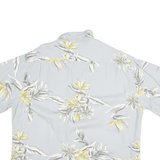 UTY Mens Blue & Yellow Floral Shirt XL Short Sleeve Button Pocket Casual Summer