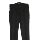 SEVEN7 Womens Cotton Blend Black Slim Skinny Trousers W30 L30 Stylish Zip