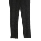 SEVEN7 Womens Cotton Blend Black Slim Skinny Trousers W30 L30 Stylish Zip