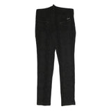 SEVEN7 Womens Cotton Blend Black Slim Skinny Trousers W30 L30 Stylish Zip