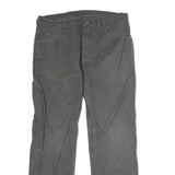 DICKIES Mens Cotton Black Regular Straight Trousers W32 L30 Workwear Zip Closure