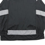 PLAYCREW Mens Black & Grey Blue Colourblock Polyester Zip Jacket XL Sports