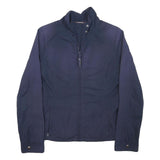 TOMMY HILFIGER Womens Navy Blue Jacket M Polyester Blend Zip Plain Casual