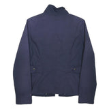 TOMMY HILFIGER Womens Navy Blue Jacket M Polyester Blend Zip Plain Casual