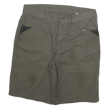 DICKIES Mens Shorts Green & Black Casual Cotton Blend XL W33 Workwear