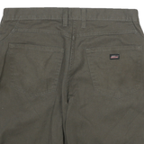 DICKIES Mens Shorts Green & Black Casual Cotton Blend XL W33 Workwear