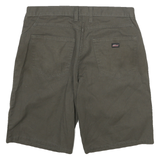 DICKIES Mens Shorts Green & Black Casual Cotton Blend XL W33 Workwear