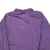 Womens Purple Plain Zip Jacket S Polyester Blend Casual Outerwear
