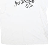 LEVI'S Womens White Levi Strauss & Co. Graphic T-Shirt XL Short Sleeve Crew Neck