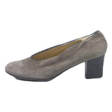 BRUNATE Womens Grey Synthetic Block Heel Shoes UK 4 Elegant Comfortable Work