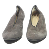 BRUNATE Womens Grey Synthetic Block Heel Shoes UK 4 Elegant Comfortable Work