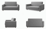 Anyseat 2-Seater Sofa Cover – Ash Grey Style Slipcover for Living Room Chair Protection