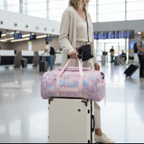 Anysort Mommy Diaper Bag Pink Unicorn Shoulder Bag with Internal Zip Pocket Waterproof Handbag for Travel and Sports