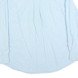 CHAPS Mens Blue & White Striped Shirt L Cotton Blend Classic