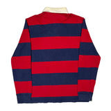 Ralph Lauren Striped Rugby Shirt - Large Red Cotton