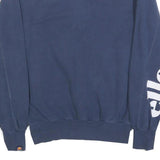 ELLESSE Mens Blue Crew Neck XS Logo Sleeve Sweatshirt Cotton Blend Pullover