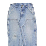 CARHARTT Mens Regular Fit Light Blue Denim Jeans W32 L30 Worker Style Zip