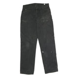 DICKIES Mens Black Regular Straight Denim Jeans W36 L35 Workwear Utility Zip