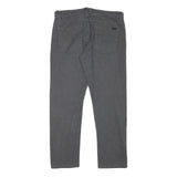 CALVIN KLEIN Mens Cotton Blend Grey Slim Straight Trousers W32 L28 Casual Zip