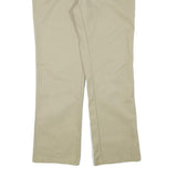 DICKIES Womens Cotton Blend Beige Regular Fit Straight Leg Trousers W34 L31