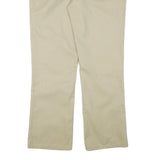 DICKIES Womens Cotton Blend Beige Regular Fit Straight Leg Trousers W34 L31