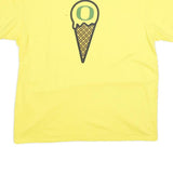 NIKE Mens Yellow Ice Cream Graphic T-Shirt XL Short Sleeve Crew Neck Cotton