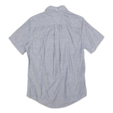 TOMMY HILFIGER Mens Grey Blue Shirt XS Button-Down Short Sleeve Casual Cotton