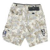 BECKUM Mens Shorts Beige Casual Camouflage M W36 3rd Edition Patches Cargo