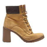 TIMBERLAND Lace-Up Boots Brown Leather Womens UK 3.5