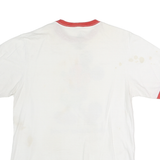 DISNEY Mens White Red Ringer Walt Disney World T-Shirt M Short Sleeve Crew Neck