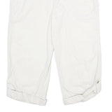 CALVIN KLEIN JEANS Womens Cotton White Regular Capri Trousers W36 L23 Casual