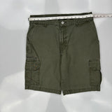 Dickies Cargo Shorts - 34W 10L Green Cotton Blend