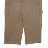 DICKIES Mens Relaxed Fit Cargo Cotton Blend Brown Trousers W44 L27 Workwear