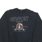 Womens Black Newport Oregon Cotton Blend Crew Neck Sweatshirt M Casual Comfort