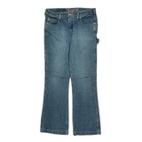 Silver Carpenter Jeans - 32W UK 12 Blue Cotton