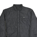 NIKE Mens Black & Cream Zip Nylon Jacket XL Lightweight Sportswear Outerwear