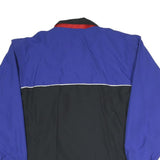 Mens Blue & Black Polyester Blend Zip Jacket Size L Casual Lightweight Outerwear