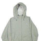 THE NORTH FACE Womens Grey Outdoor Jacket L Polyester Blend Zip Hooded Plain