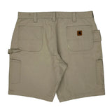 Carhartt Cargo Carpenter Shorts - 40W 11L Beige Cotton