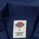 Dickies Short Sleeve Shirt - Large Blue Polyester Blend