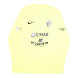NIKE Mens Yellow & Black Football Shirt Long Sleeve Crew Neck Reulier 41