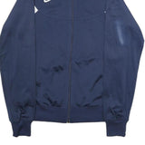 NIKE Mens Navy Blue Sports Zip Track Jacket L Polyester Plain