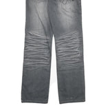 AIZHIZOU Womens Regular Grey Denim Jeans Cotton Blend W28 L32 Embroidered