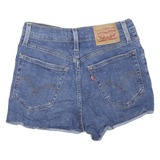 LEVI'S Womens Shorts Blue Denim Casual Cut-Off XS W25 Distressed