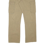 LIVERGY Mens Regular Fit Beige Cotton Blend Cargo Trousers W37 L33 Casual